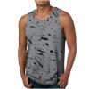 Tank Tops Men Sleeveless Big and Tall Crewneck Tank Tops Summer Trendy Vacation Beach Tank Shirts Loose Casual Shirt Gray view 1