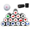 LUZBOSE Golf Ball Stamp Marker Reusable Ink Stamps for Books, Cloth Crafts, Personalize Your Golf Balls, Red Heart view 2