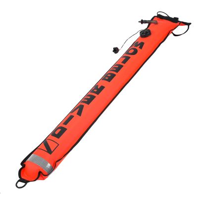 Alomejor High Visibility Inflatable Diving SMB Marker Buoy Accessory with Reflective Strip for Quick Storage (Red)