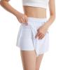 Celfaeree 3-4 Packs Girls Flowy Butterfly Shorts Athletic 2 in 1 Running Active Skirt Shorts, Workout Short for Kids Teens Bl/White/Pink/Hot Pink S view 3