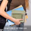 NiHome Flat Water Bottle for Purse 750ml/25oz, A5 Transparent Plastic Book-Shaped Portable for Travel, BPA-Free Leak-Proof Square for Bag (Smile) view 4