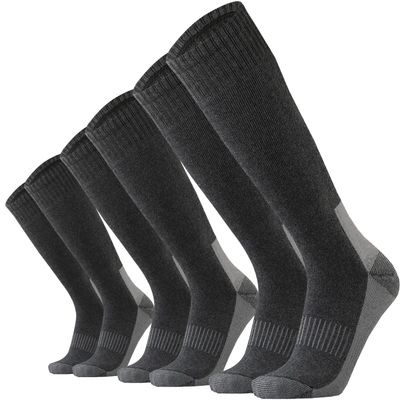 SoxDaddy Thick Cushion Socks for Men 3Packs Warm Work Heavyweight Cotton Breathable Thermal Warm Socks(US10-13, Gray)