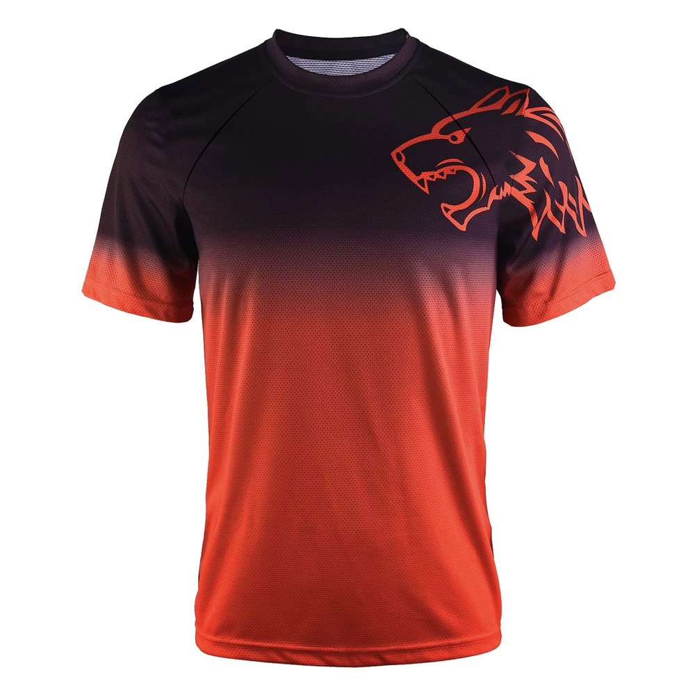 RTRDE Mens Clothes, Workout Shirts for Men Short Sleeve Lightweight Quick Dry Athletic Shirt (3XL, Red)