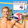 6 Pack Volleyballs Official Size 5, Soft Bulk Recreational Volley Balls with Pump and Net Bag for Indoor Outdoor Beach Pool Water Sand Game Training Match Gift for Beginner Women, Red Navy Blue Blue view 3