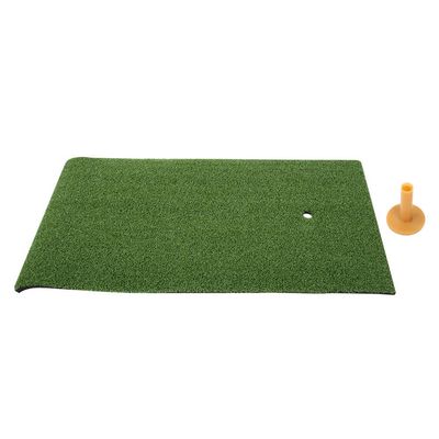 Golf Hitting Mat Indoor Outdoor Golf Swing Practice Grass Mats with Rubber Golfing Tee for Home Office Use