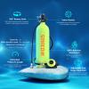 SMACO Mini Scuba Tank with Snorkel Mask 1.9L Portable Small Diving Tank with Sub Mask Reusable Pony Bottle with Full Face Dive Mask Diving Cylinder for Snorkeling Underwater Exploration S700 Plus view 3