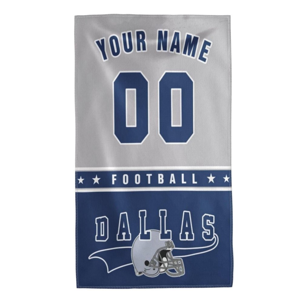 HBXXKA Custom Football with City Name Towels Personalised Design Your Name/Number Towels as Gifts11 * 19in30 * 50cm (Football Towel C-23)