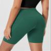 ODODOS 8" Tummy Control Biker Shorts for Women with Pockets High Waist Running Workout Athletic Yoga Shorts, Dark Green, Large view 2