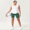 ODODOS 8" Tummy Control Biker Shorts for Women with Pockets High Waist Running Workout Athletic Yoga Shorts, Dark Green, Large view 4