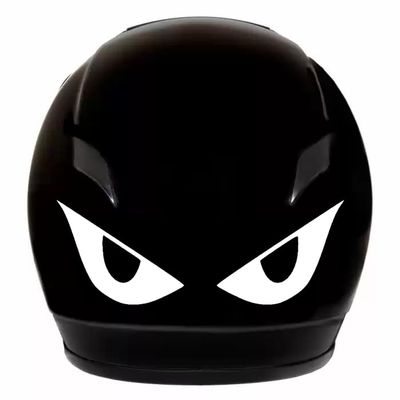 Angry Eyes Vinyl Decal Sticker Design #2 Waterproof Motorcycles Motorbikes Motor Bicycles Bikes Helmets Car Laptop Phone (White, 11" x 4")