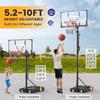 Basketball Hoop Outdoor 10 FT Height Adjustable Basketball Goals Systems Portable with 44" Backboard and Wheels for Youth Adults Kids - Backyard, Driveway, Indoor Play view 2