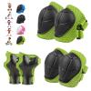 6PCS Kids Protective Gear Set, Knee Pads for Kids 3-10 Years Old, Toddler Elbow Pads, Wrist Guards, Skating Cycling Bike Rollerblading Scooter, Upgraded & Durable Material, Boys, Girls,Youth, Green view 1