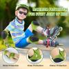 6PCS Kids Protective Gear Set, Knee Pads for Kids 3-10 Years Old, Toddler Elbow Pads, Wrist Guards, Skating Cycling Bike Rollerblading Scooter, Upgraded & Durable Material, Boys, Girls,Youth, Green view 3