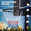 KOTEK 15"/18" Basketball Rim, Wall Door Mounted Basketball Hoop Replacement with All Weather Net, Basketball Rim Goal for Indoor Outdoor Driveway Garage Backyard (Black, 18 Inch) view 4