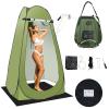 Portable Camping Bathroom Shower Tent Kit, Outdoor Pop Up Privacy Changing Tent with 5 Gallon Shower Bag-(Nozzle Upgraded) (Green) view 1