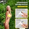 Portable Camping Bathroom Shower Tent Kit, Outdoor Pop Up Privacy Changing Tent with 5 Gallon Shower Bag-(Nozzle Upgraded) (Green) view 2