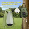 Portable Camping Bathroom Shower Tent Kit, Outdoor Pop Up Privacy Changing Tent with 5 Gallon Shower Bag-(Nozzle Upgraded) (Green) view 3