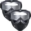 2 Pack Airsoft Full Face Mask with Detachable Goggles, Paintball Tactical Mask, Anti Fog, Motorcycle Riding Protection view 1