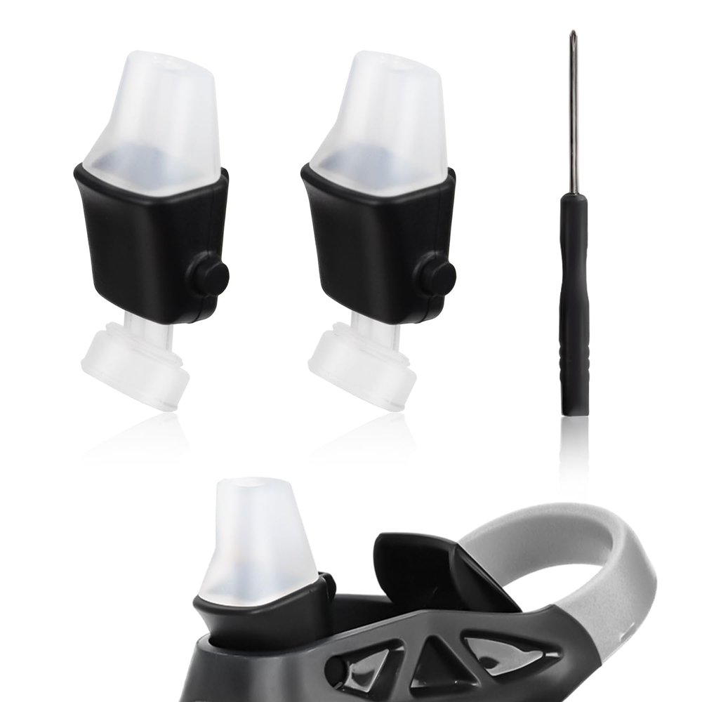 2pcs Replacement Spout for Contigo, Soft Silicone Lids Replacement Parts with Screwdriver BPA-Free Mouthpiece Compatible with Contigo Aubrey Kids 14oz 20oz Newest Water Bottle Accessories