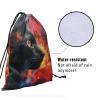 Black Cat Gymnastics Grip Bag Grip Bags for Gymnasts Watercolor Animal Drawstring Grip Bags for Towel view 4