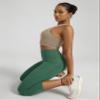 ODODOS Women's High Waisted Yoga Capris with Pockets,Tummy Control Non See Through Workout Sports Running Capri Leggings, Dark Green, Large view 2