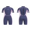 Jsnorklet Kids Wetsuit for Girls, 3mm Back Zip Toddlers Neoprene Shorty Diving Suits Keep Warm in Cold Water for Swimming Snorkeling Surfing view 1