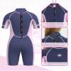 Jsnorklet Kids Wetsuit for Girls, 3mm Back Zip Toddlers Neoprene Shorty Diving Suits Keep Warm in Cold Water for Swimming Snorkeling Surfing view 4
