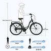 BALINGE 24 Inch 7 Speeds Beach Cruiser Bike, Bike Cruiser,Womens Bicycle,City Hybrid Bike Steel Frame Commuter Bike for Women Senior, Bikes for Adults,GCC Certificate, Light Green view 4