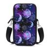 CWECVWE Men's Small Crossbody Cellphone Wallet Bag, Wallet Purses, Fashion Travel Bag With Adjustable Strap Compatible with Trippy Sun Moon Stars view 1