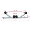 Adjustable Boat Trailer Bottom Support Bracket, with Keel Rollers - Zinc-Coated Steel Holder Suitable for Boats from 24.61" to 40.6" Wide, Silver view 2