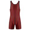Linjinx Men's One Piece Swimsuit Bikini Water Sports Super Speed Dry Charm Muscle Bodysuit Jumpsuit Red&Black Medium view 3