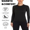 HovSiyla 3 Pack Womens Thermal Compression Long Sleeve Shirts Fleece Lined Tops Crew Neck Slim Fit Base Layer Ladies Underwear 3 Black Small view 3