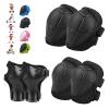 6PCS Kids Protective Gear Set, Knee Pads for Kids 3-10 Years Old, Toddler Elbow Pads, Wrist Guards, Skating Cycling Bike Rollerblading Scooter, Upgraded & Durable Material, Boys, Girls,Youth, Black view 1