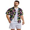 80s Shirts for Men 90s Hawaiian Short Sleeves Printed Casual Button Up Shirts Retro Costumes(80s90s-3-L) view 3