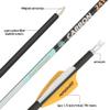 ZSHJGJR 32 Inch Pure Carbon Arrows ID 4.2mm Targeting Arrows Spine 300 400 500 600 700 800 900 1000 for Archery Competition Target Shooting Hunting 6/12Pack (6, Yellow White, Spine 300) view 2