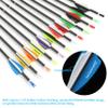 ZSHJGJR 32 Inch Pure Carbon Arrows ID 4.2mm Targeting Arrows Spine 300 400 500 600 700 800 900 1000 for Archery Competition Target Shooting Hunting 6/12Pack (6, Yellow White, Spine 300) view 4