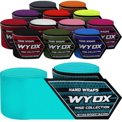 WYOX Boxing Hand Wraps Inner Gloves, Elasticated Thumb Loop Bandages Mexican Style Under Mitts Wrist Wrap Protection Muay Thai MMA Kickboxing Martial Arts Punching Bag Training Men Women
