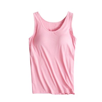 Tank Tops for Women Modal Built-in Bra Padded Camisole Yoga Tanks Tops Undershirts Lightweight Camis Tank Tops