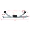 Adjustable Boat Trailer Bottom Support Bracket, with Keel Rollers - Zinc-Coated Steel Holder Suitable for Boats from 24.61" to 40.6" Wide, Silver view 2