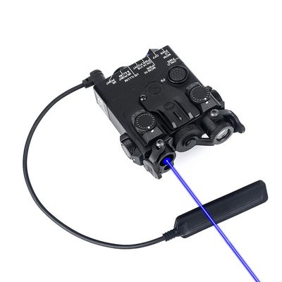 Red/Green/Blue Laser Sight + Strobe/Momentary/Constant Modes Whitelight LED 160 Lumens Flashlight with IR LaserMetal DBAL-A2 Box Laser Sightswith Pressure Switchfor 20mm Rail(Blue Laser)
