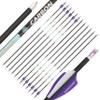ZSHJGJR 32 Inch Pure Carbon Arrows ID 4.2mm Targeting Arrows Spine 300 400 500 600 700 800 900 1000 for Archery Competition Target Shooting Hunting 6/12Pack (12, Purple White, Spine 400) view 1