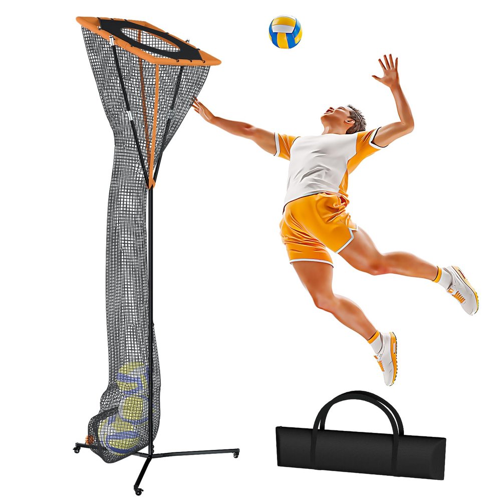 MR Volleyball Setter Trainer Net - 3'x3', Adjustable Height & Angle, Portable Trainer for Hitting, Spiking, Serving with Built-in Drawstring Ball Release