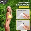 Portable Camping Bathroom Shower Tent Kit, Outdoor Pop Up Privacy Changing Tent with 5 Gallon Shower Bag-(Nozzle Upgraded)(Black) view 2