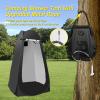 Portable Camping Bathroom Shower Tent Kit, Outdoor Pop Up Privacy Changing Tent with 5 Gallon Shower Bag-(Nozzle Upgraded)(Black) view 3