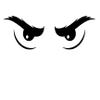 Generic Evil Sinister Eyes Vinyl Decal Sticker Design #3 Waterproof Motorcycles Motorbikes Motor Bicycles Bikes Helmets Car Laptop Phone (Black, 3"" x 1.1"") view 3