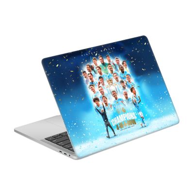 Head Case Designs Officially Licensed Manchester City Man City FC Team Poster 2024 Champions Vinyl Sticker Skin Decal Cover Compatible with MacBook Pro 13" A2338