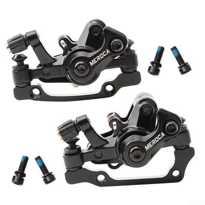 Line Pulling Hydraulic Disc Brake Calipers Front + Rear,Alloy Clip Disc Brake Caliper for Rotor 160MM for Rotor,for Mountain Bike, Road Bike(front+rear with 2PCS for rotor)
