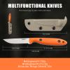 Omesio EDC Small Fixed Blade Knife with Kydex Sheath, DC53 Steel G10 Handle Full Tang Survival Tactical Knife for Men Women Outdoor Camping Bushcraft Hunting Knife view 4
