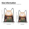 CSGJMYGS Drawstring Backpack for Women Men Gym Drawstring Bags Sunset Cactus String Bag Swim Bag view 2