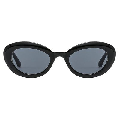 helena Retro Cat Eye Futuristic Sunglasses Women Gradient Shades UV400 Men Y2K Oval Sun Glasses S65 (black)